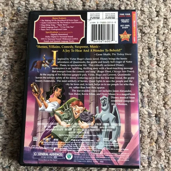 3 for $10 The Hunchback of Notre Dame - Picture 2 of 2